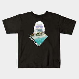 INTERDIMENSIONAL Summer Vibes #3 Dark Colors Kids T-Shirt